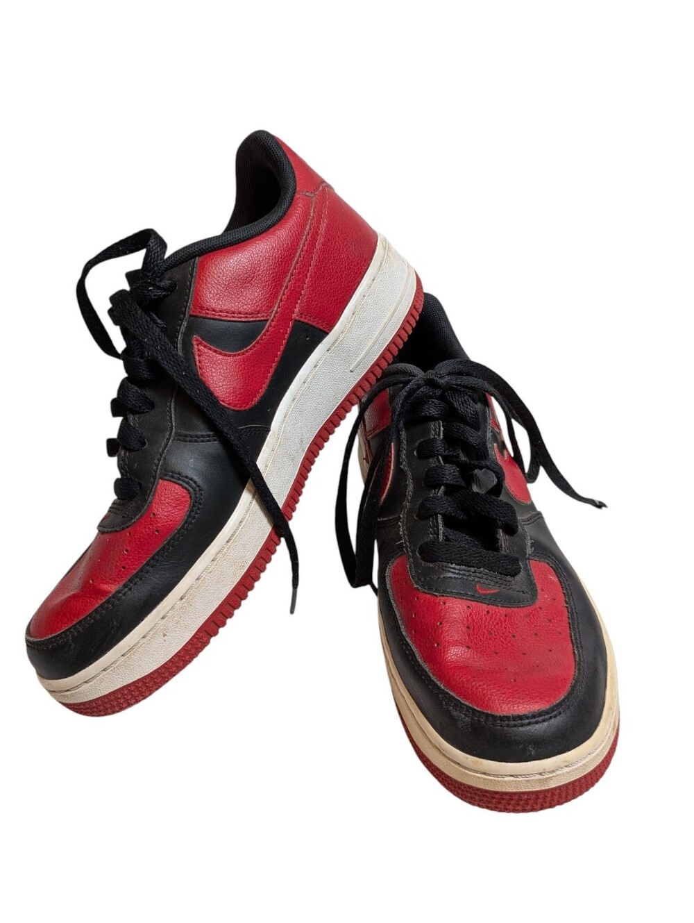 Nike Air Force Red & Black Sneakers
